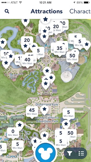 Disneyland app map
