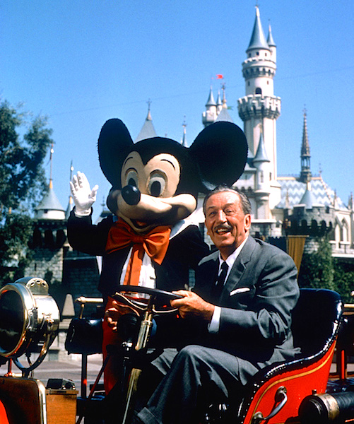 Walt Disney in Disneyland in 1966