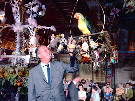Walt Disney in his Enchanted Tiki Room