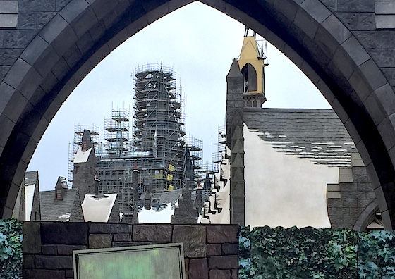 The Wizarding World of Harry Potter, under construction at Universal Studios Hollywood