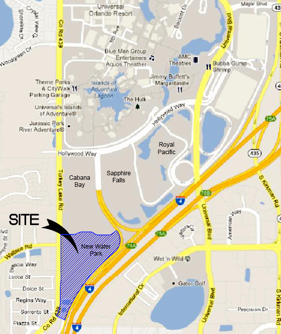 New Universal Orlando water park location
