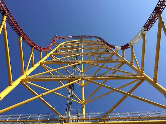 Unique view of Top Thrill Dragster
