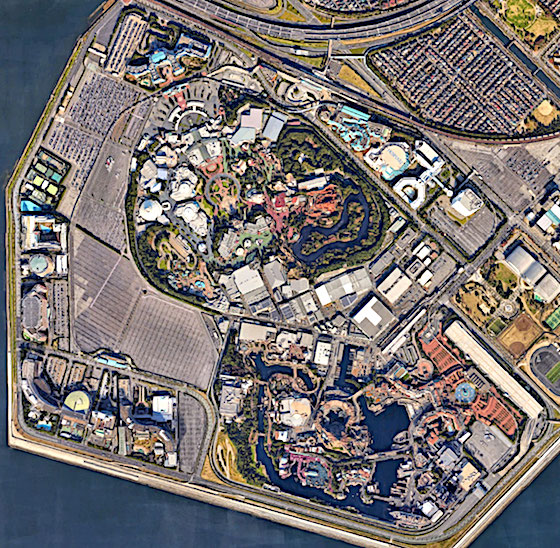 Aerial view of the Tokyo Disney Resort