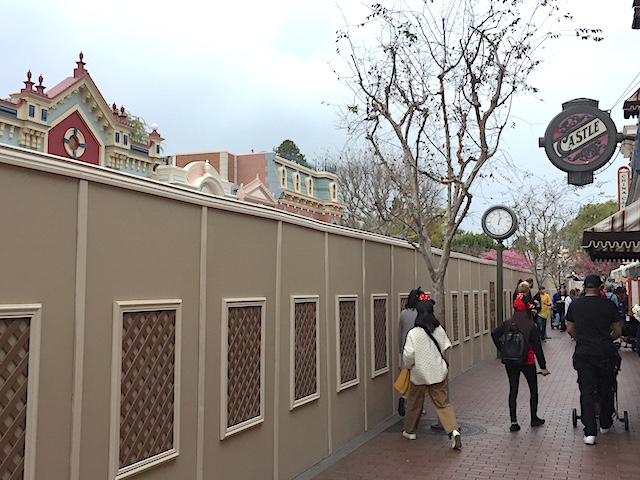 Main Street USA construction walls