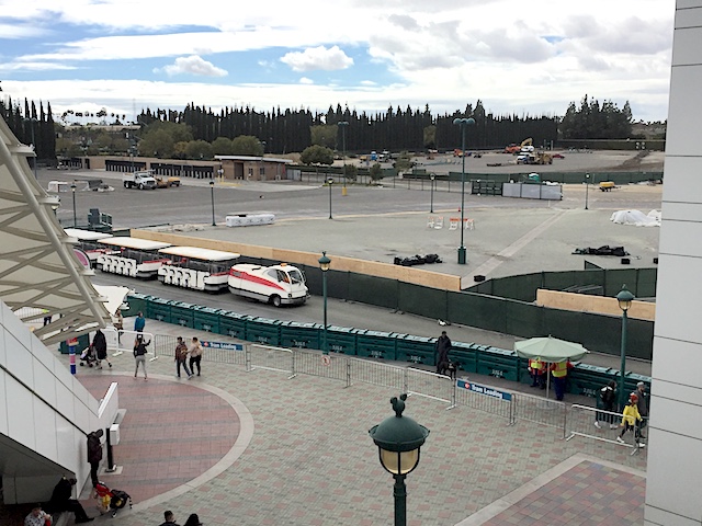 New tram loading at Disneyland