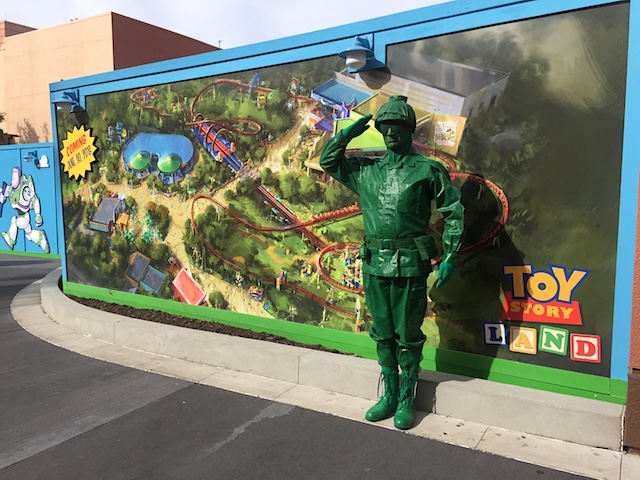 Toy Story Land construction wall