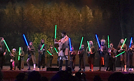 Kids with lightsabers