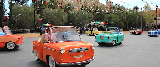 Let's Ride on the New Luigi's Rollickin' Roadsters at Disneyland