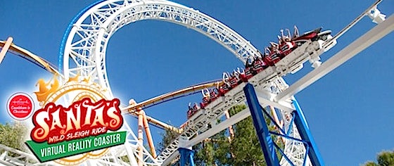 Six Flags Magic Mountain adds Santa-themed overlay to its VR coaster