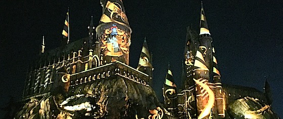 End the day with a dose of magic, at Universal's new Hogwarts Castle show