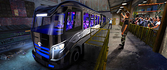 All aboard the party bus for Universal Orlando's Fast & Furious ride