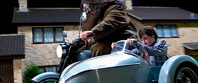 Who wants a roller coaster ride on Hagrid's motorbike?
