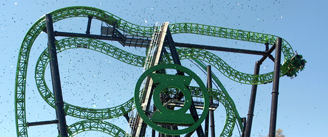 Six Flags Magic Mountain officially puts out its Green Lantern