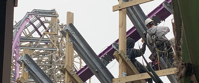 Go behind the walls for a construction tour of Iron Gwazi