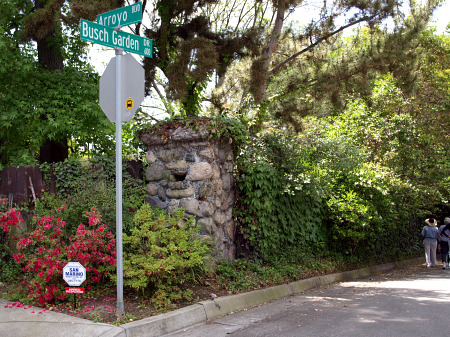The lower gardens entrance to Pasadena's Busch Gardens