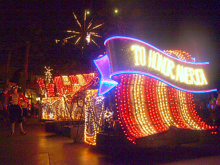 America float in Disney's Electrical Parade