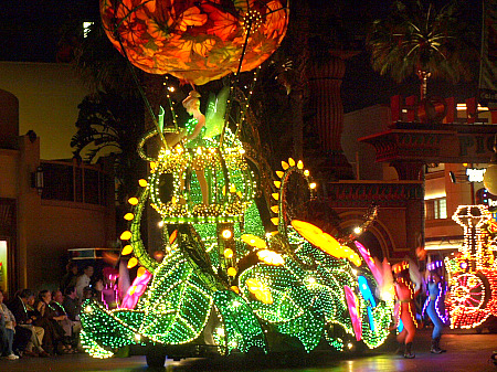 Tinkerbell's float in Disney's Electrical Parade