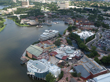 Aerial view of Downtown Disney