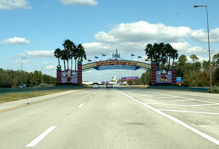Driving through Walt Disney World