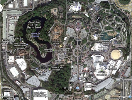 Google Map of Disneyland Park
