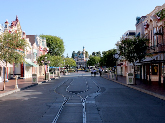 Empty Main Street at Disneyland