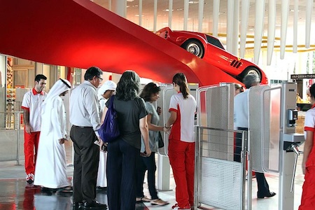 Opening day visitors at Ferrari World