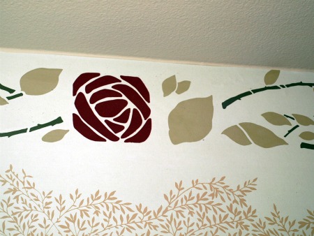 Guest room wallpaper detail