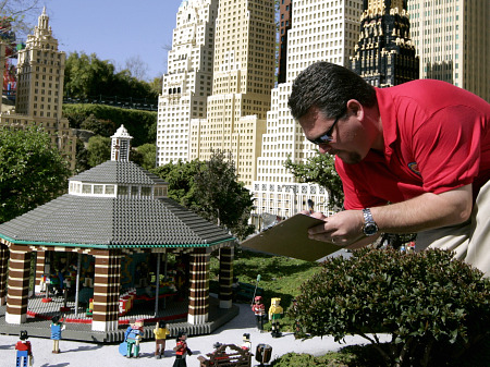 Counting the people in Legoland's Miniland