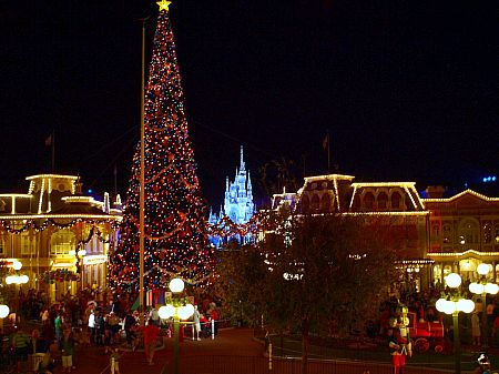 Main Street USA at Walt Disney World's Magic Kingdom at Christmas