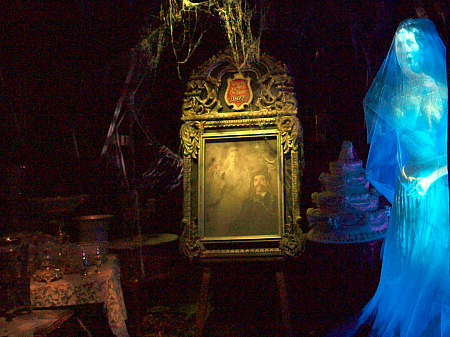 The ghostly bride in Disneyland's Haunted Mansion