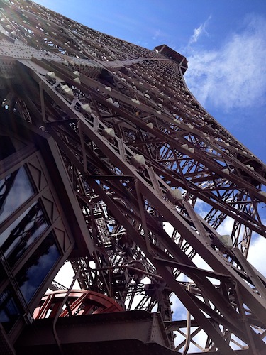 Close-up of Eiffel Tower