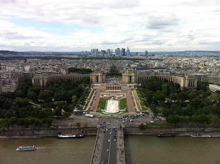 View of Trocadero and La Defense, from the Eiffel Tower
