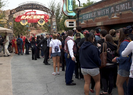 Lines outside Radiator Springs Racers at Cars Land