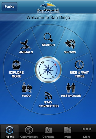 SeaWorld iPhone app