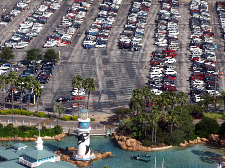 Parking lot at SeaWorld Orlando