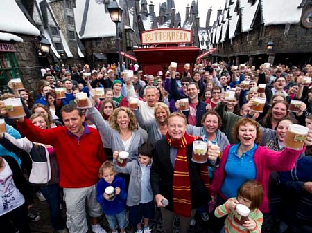 A really big Butterbeer toast