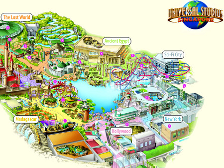 Universal Singapore theme park map