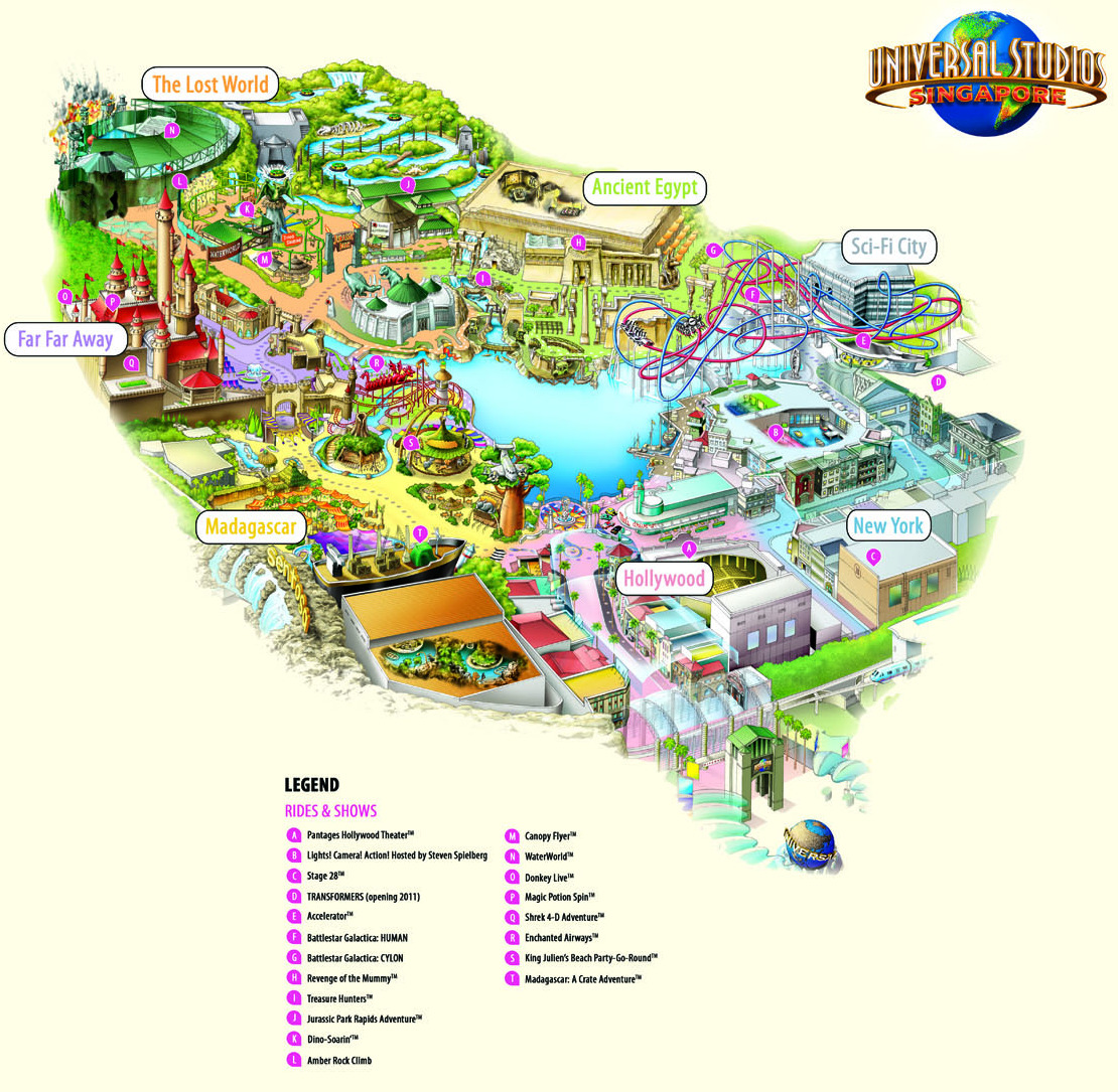 First Look At The Theme Park Map For Universal Studios Singapore