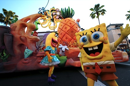 Spongebob in Universal's Superstar Parade