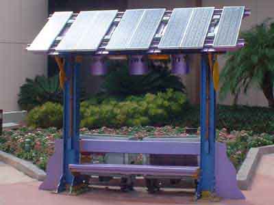 Solar-Powered Bench