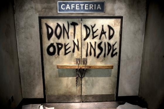 The Walking Dead cafeteria doors