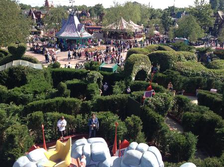 Aerial view of the maze