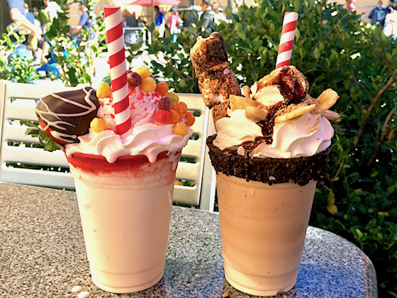S'mores and strawberry shakes