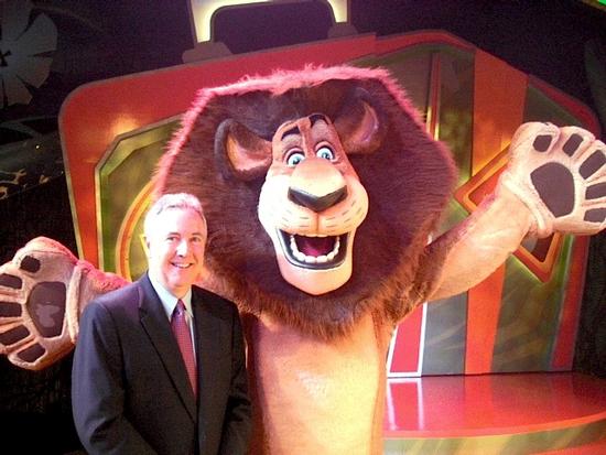 Busch Gardens' Park President Jim Dean and Alex the Lion
