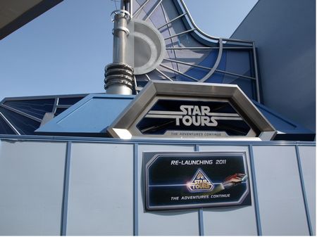 Star Tours 2, under construction at Disneyland