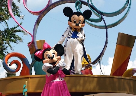 Mickey and Minnie in the Magic Kingdom's afternoon parade