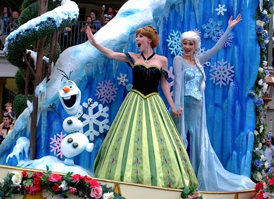 Olaf, Anna, and Elsa