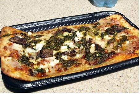 Portobello Mushroom and Spinach Flatbread Pizza