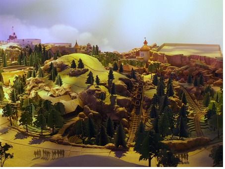 Model of the Seven Dwarfs Mine Train attraction exterior