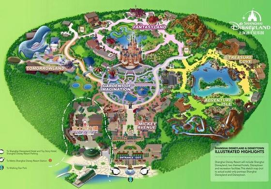 Map of Shanghai Disneyland